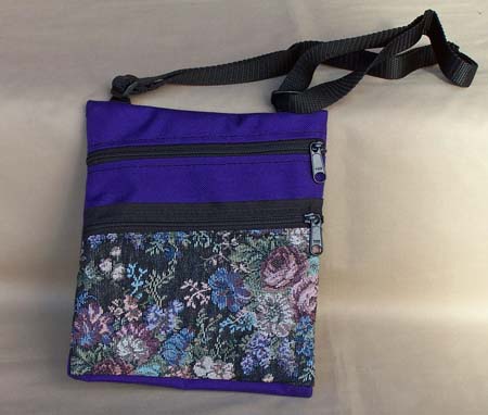 Flower Pattern Crossbody Bag, Fashion Zipper Shoulder Bag, Casual