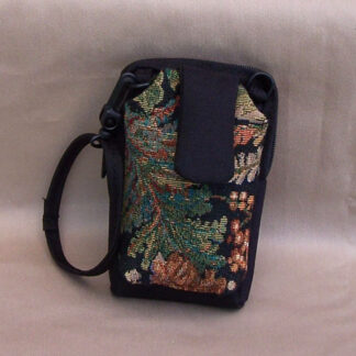 Crossbody Tapestry Cell Phone Coin Purse with Wrist Strap